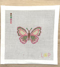 Pink Butterfly Needlepoint Canvas